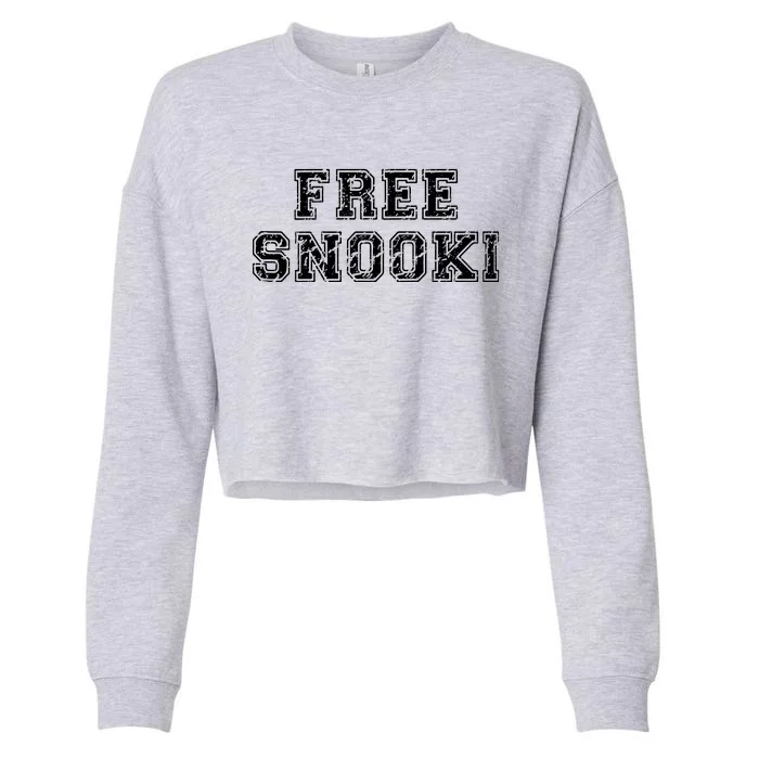 Retro Free Snooki Vintage Design Cropped Pullover Crew