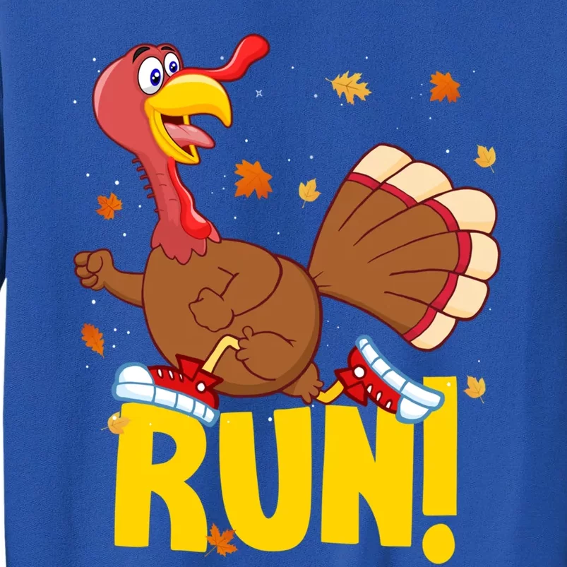 Run! Funny Thanksgiving Running 5k Race Turkey Trot Squad Funny Gift Sweatshirt