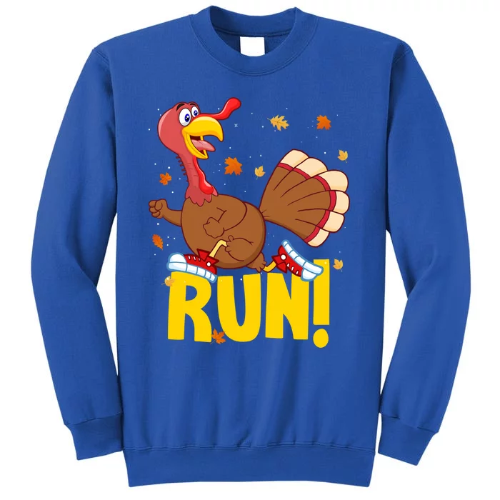 Run! Funny Thanksgiving Running 5k Race Turkey Trot Squad Funny Gift Sweatshirt