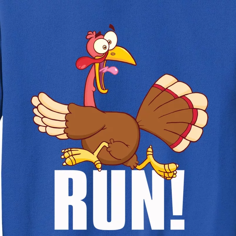 Run! Funny Thanksgiving Running 5k Race Turkey Trot Gift Sweatshirt