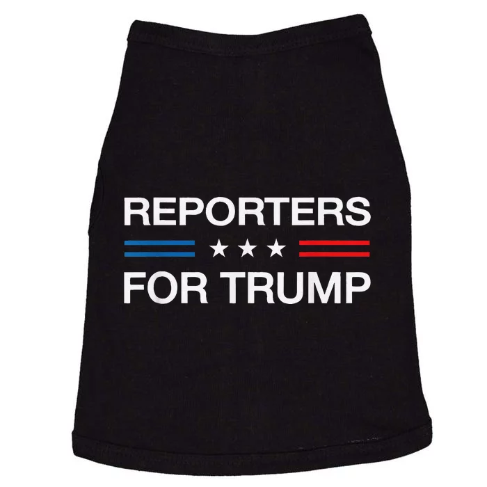 Reporters For Trump Funny Election 2024 Reporter Journalist Doggie Tank