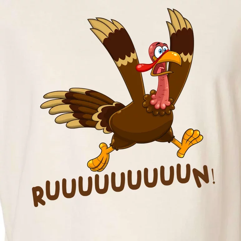 Run Funny Thanksgiving Turkey Garment-Dyed Women's Muscle Tee