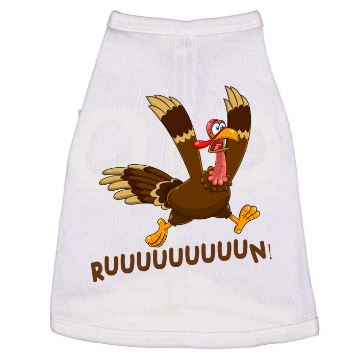 Run Funny Thanksgiving Turkey Doggie Tank