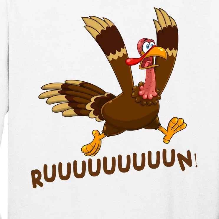 Run Funny Thanksgiving Turkey Long Sleeve Shirt