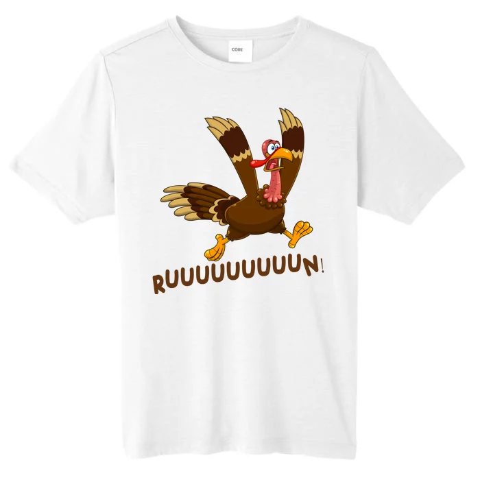 Run Funny Thanksgiving Turkey ChromaSoft Performance T-Shirt