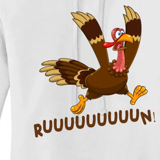 Run Funny Thanksgiving Turkey Women's Pullover Hoodie