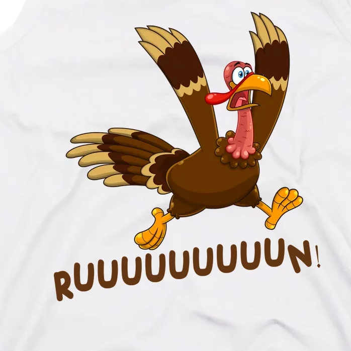 Run Funny Thanksgiving Turkey Tank Top