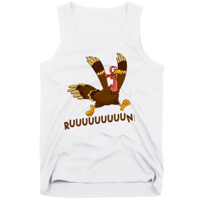 Run Funny Thanksgiving Turkey Tank Top