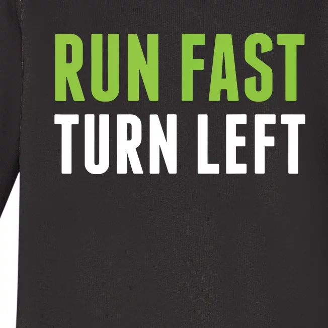 Run Fast Turn Left Track And Field Baby Long Sleeve Bodysuit