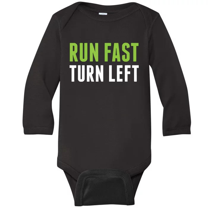 Run Fast Turn Left Track And Field Baby Long Sleeve Bodysuit