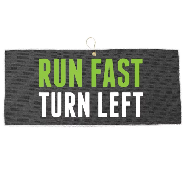 Run Fast Turn Left Track And Field Large Microfiber Waffle Golf Towel