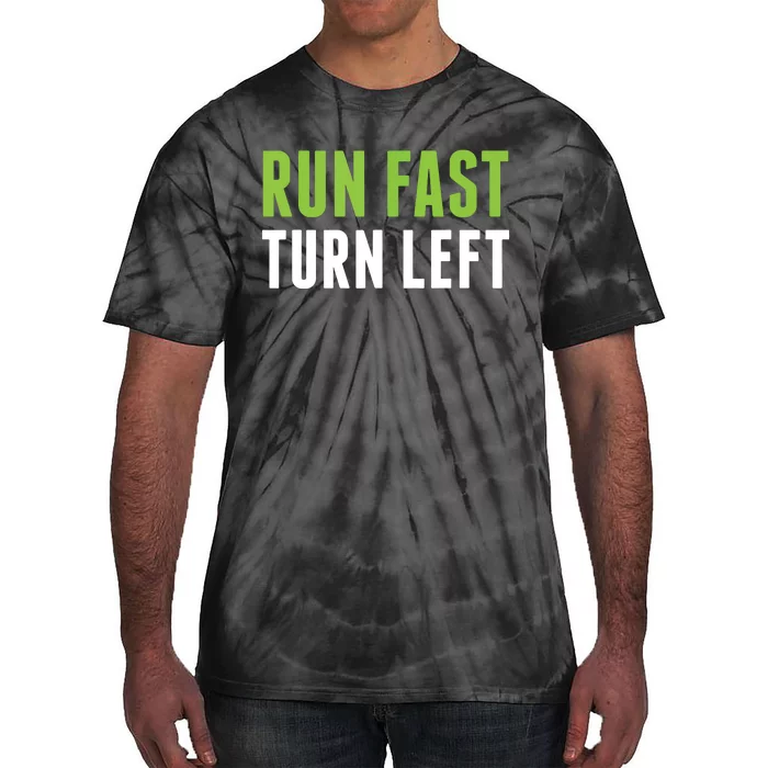 Run Fast Turn Left Track And Field Tie-Dye T-Shirt