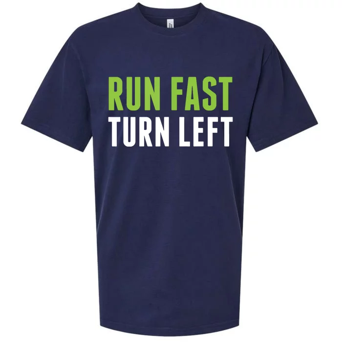 Run Fast Turn Left Track And Field Sueded Cloud Jersey T-Shirt