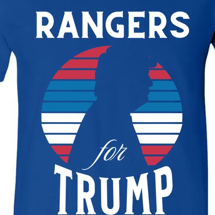 Rangers For Trump 2024 Take America Back Election Cute Gift V-Neck T-Shirt