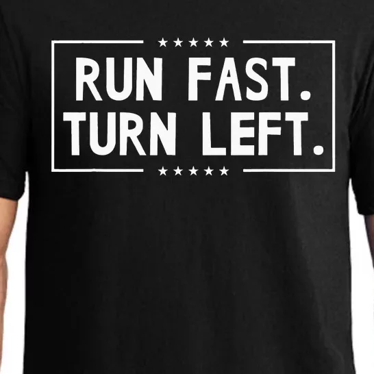 Run Fast Turn Left Track and Field Running Runners GIfts Pajama Set