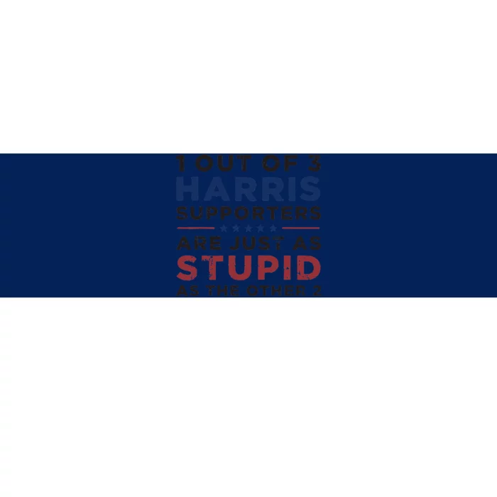 Retro Funny Trump 1 Out Of 3 Kamala Harris Supporters Bumper Sticker