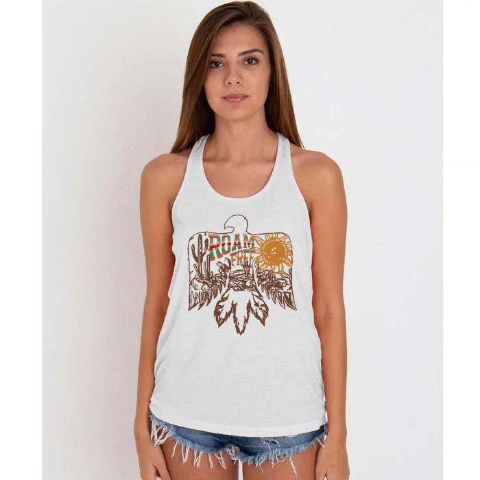 Roam Free Thunderbird Nashville Music City Women's Knotted Racerback Tank