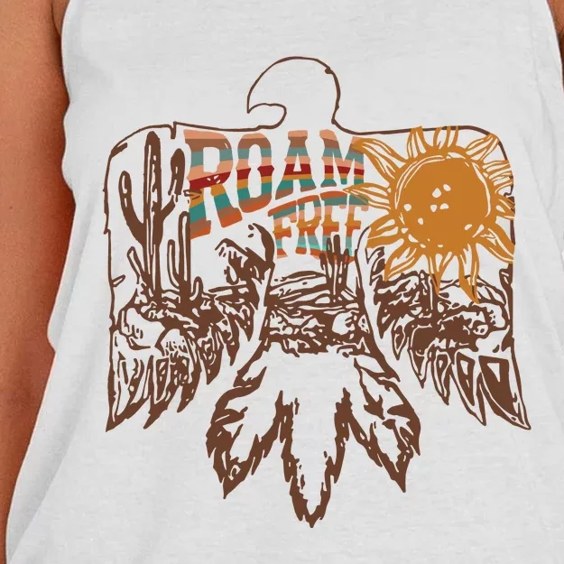 Roam Free Thunderbird Nashville Music City Women's Knotted Racerback Tank