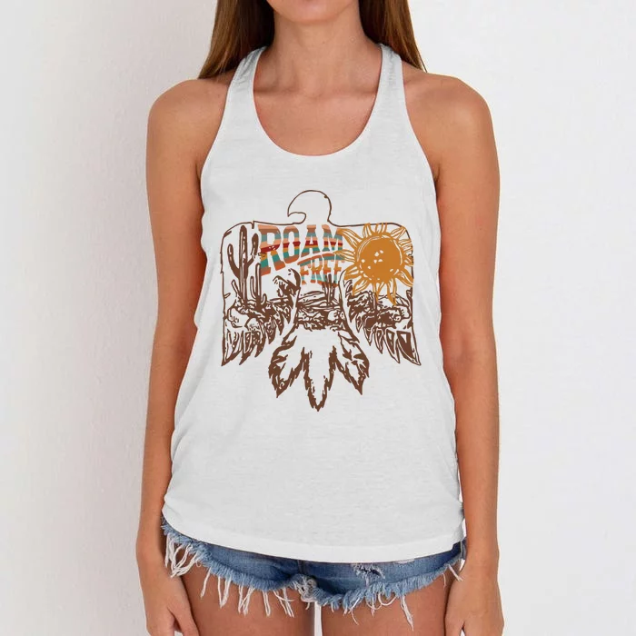 Roam Free Thunderbird Nashville Music City Women's Knotted Racerback Tank