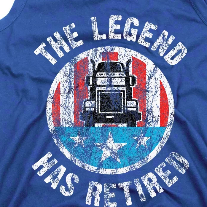 Retirement For Truckers Truck Driver Tank Top