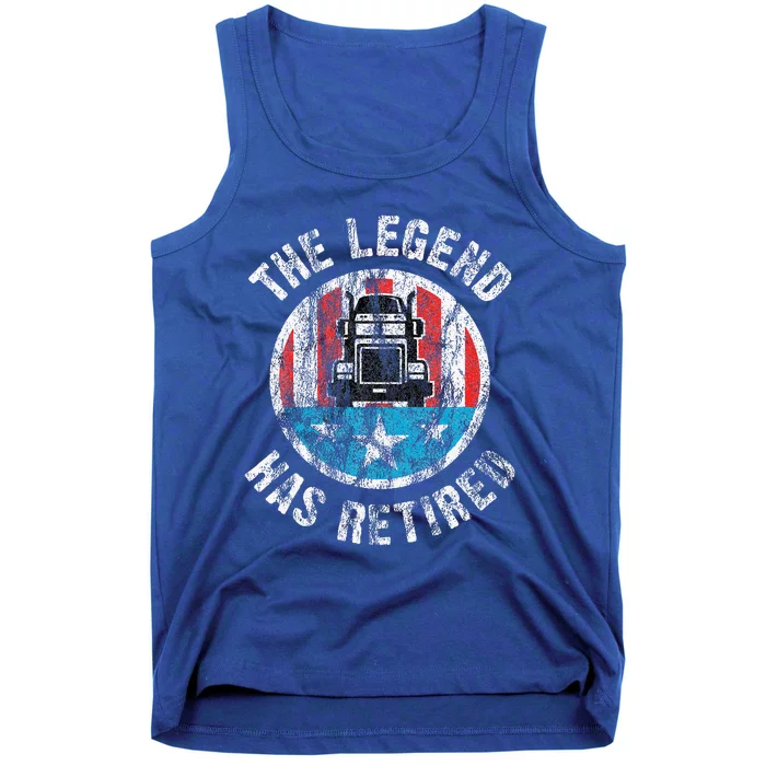 Retirement For Truckers Truck Driver Tank Top