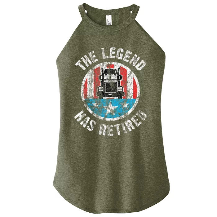 Retirement For Truckers Truck Driver Women’s Perfect Tri Rocker Tank