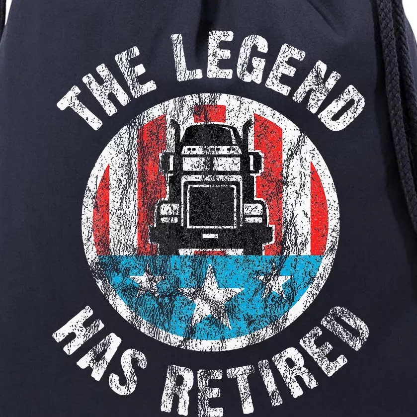 Retirement For Truckers Truck Driver Drawstring Bag