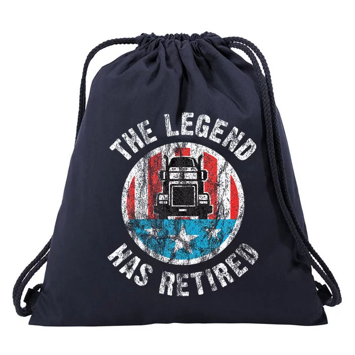 Retirement For Truckers Truck Driver Drawstring Bag