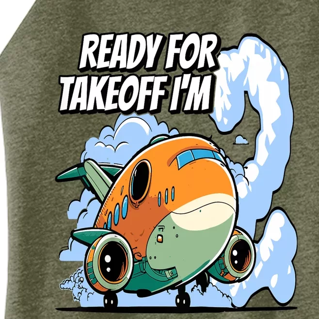 Ready For Takeoff I'm 2 2nd Birthday Airplane Theme Women’s Perfect Tri Rocker Tank