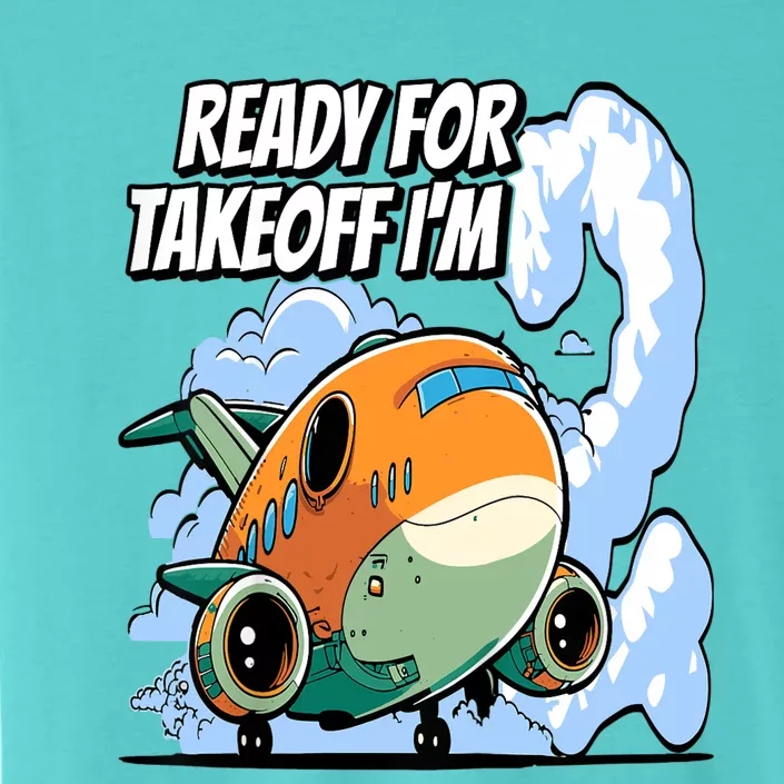 Ready For Takeoff I'm 2 2nd Birthday Airplane Theme ChromaSoft Performance T-Shirt