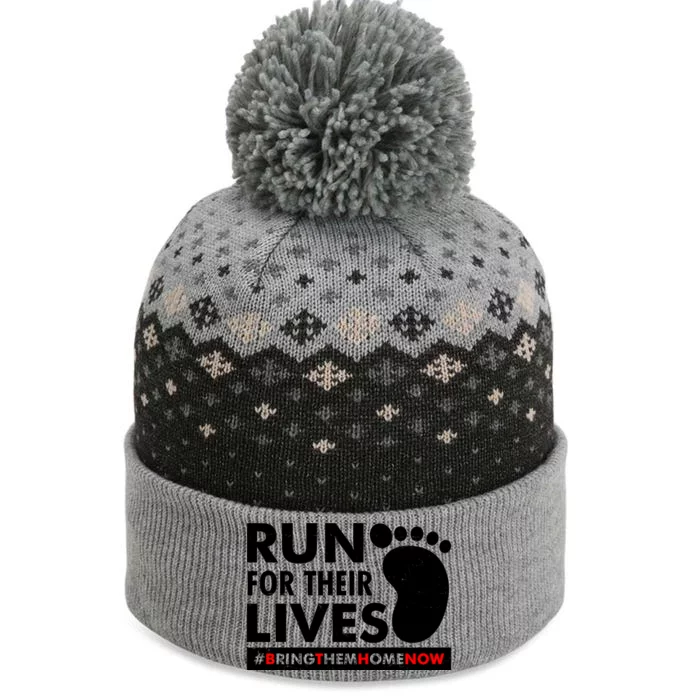 Run For Their Lives #Bring Them Home Now The Baniff Cuffed Pom Beanie