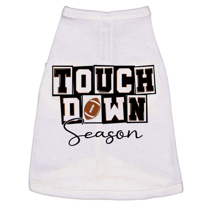 Retro Football Touchdown Season Doggie Tank