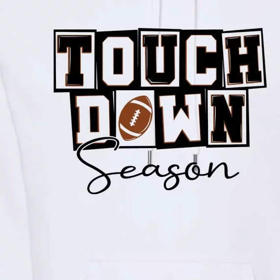 Retro Football Touchdown Season Premium Hoodie