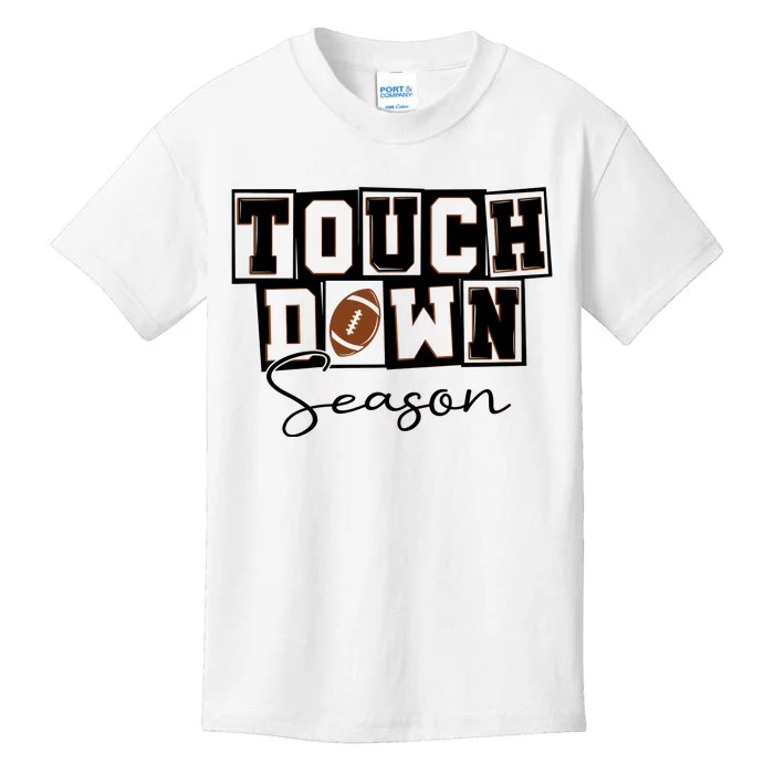 Retro Football Touchdown Season Kids T-Shirt