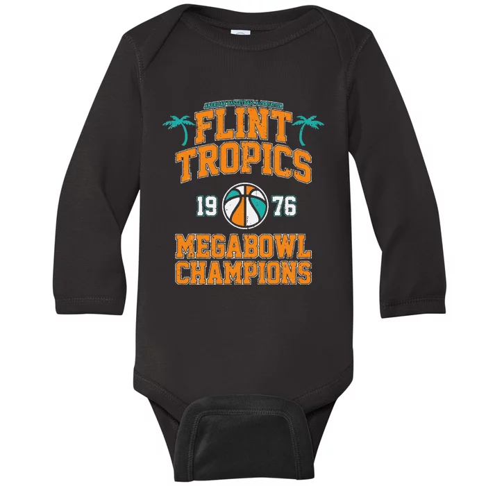 Retro Flint Tropics Vintage Megabowl Champions Volleyball Gift Baby Long Sleeve Bodysuit