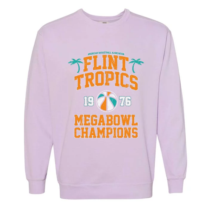 Retro Flint Tropics Vintage Megabowl Champions Volleyball Gift Garment-Dyed Sweatshirt