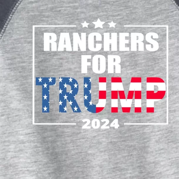 Ranchers For Trump 2024 Cattle For Trump Great Gift Toddler Fine Jersey T-Shirt