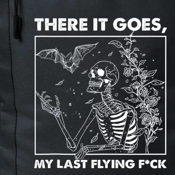 Retro Funny There It Goes My Last Fck Halloween Skeleton Meaningful Gift Daily Commute Backpack