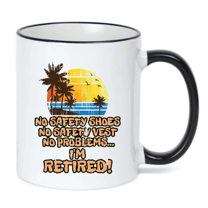 Retired For The Construction Worker Black Color Changing Mug