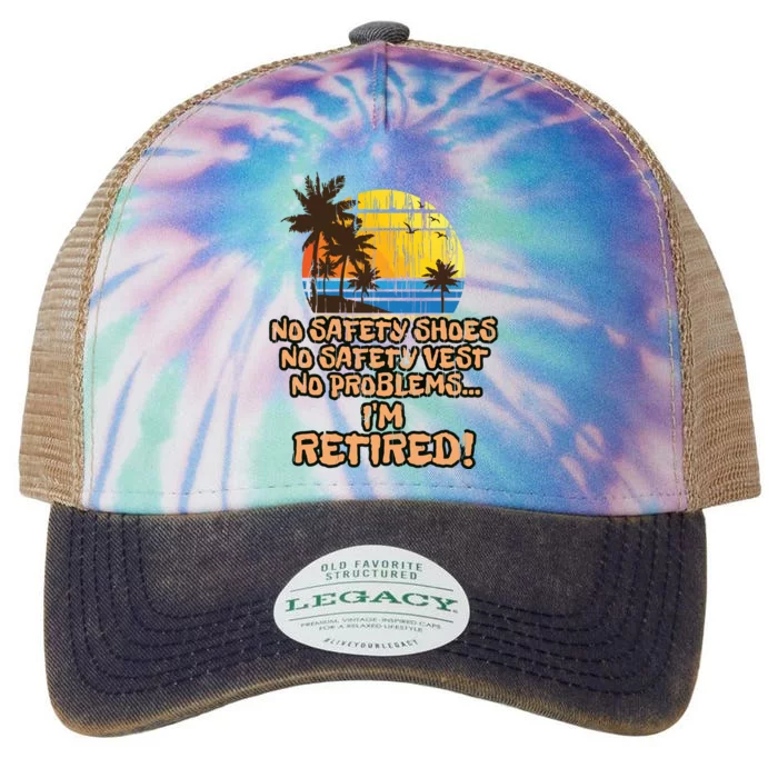 Retired For The Construction Worker Legacy Tie Dye Trucker Hat