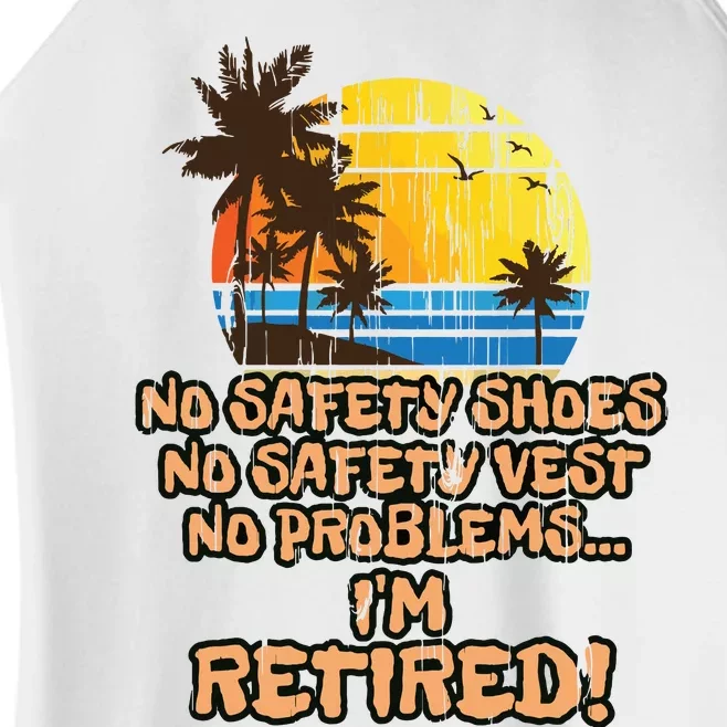 Retired For The Construction Worker Women’s Perfect Tri Rocker Tank