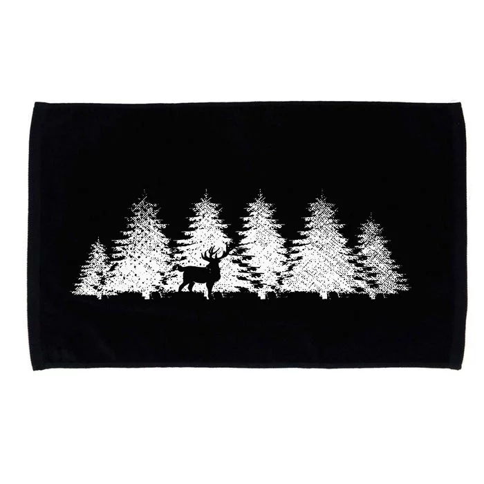 Reflection Forest Trees Outdoor Nature Wildlife Animal Deer Microfiber Hand Towel