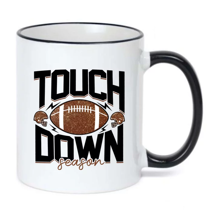 Retro Football Touch Down Season Black Color Changing Mug