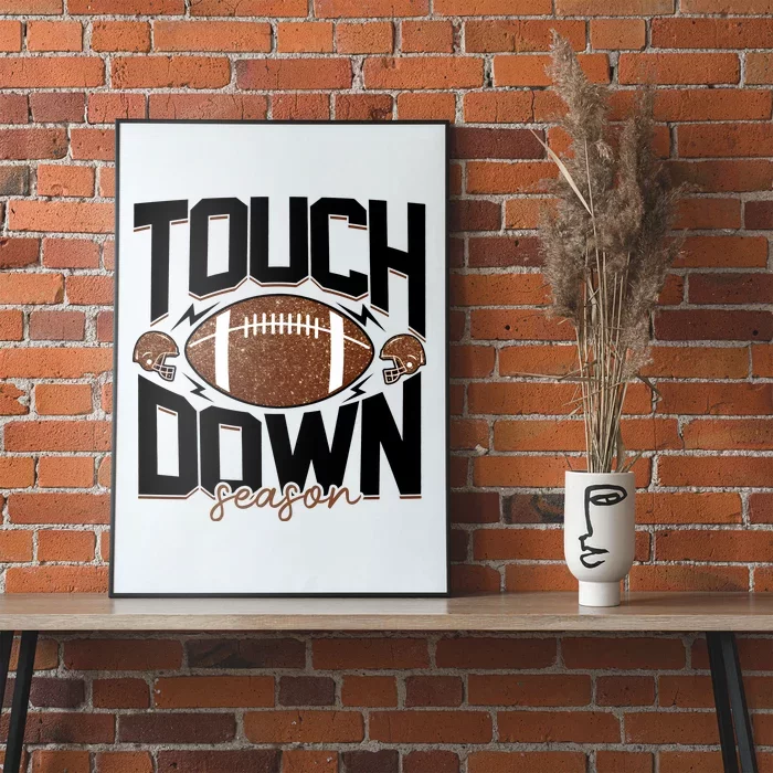 Retro Football Touch Down Season Poster