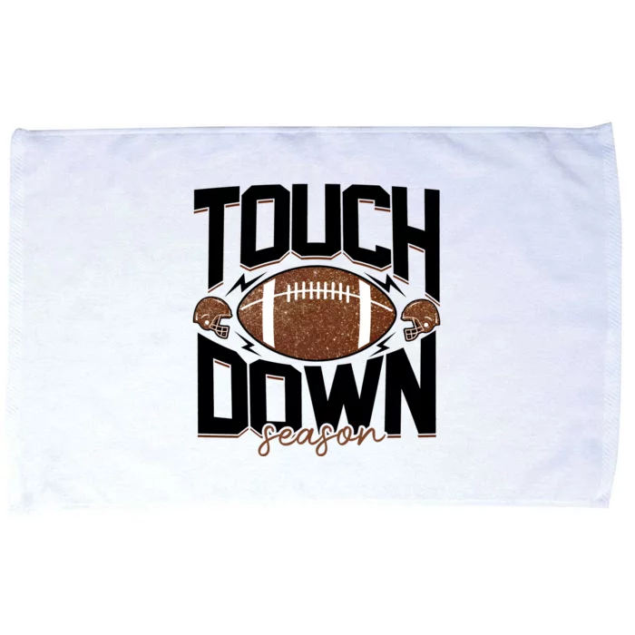 Retro Football Touch Down Season Microfiber Hand Towel