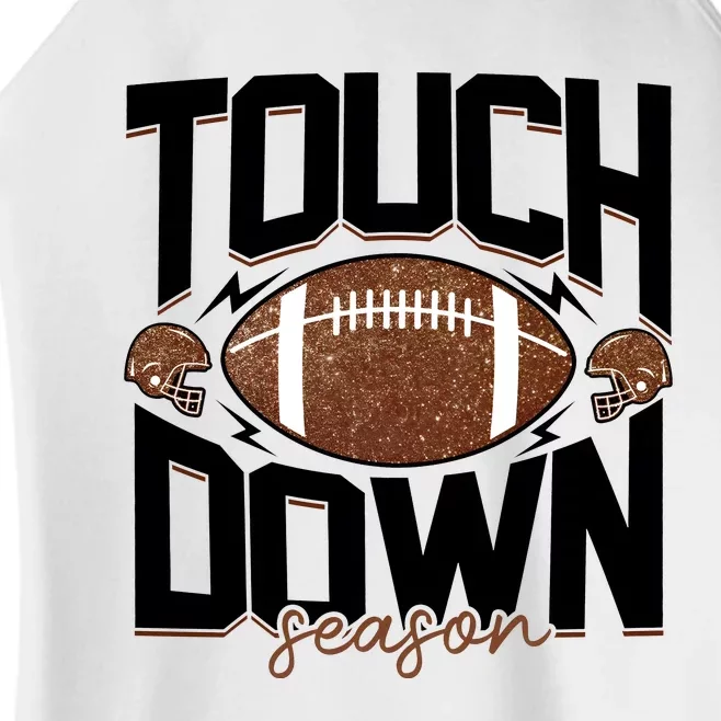 Retro Football Touch Down Season Women’s Perfect Tri Rocker Tank