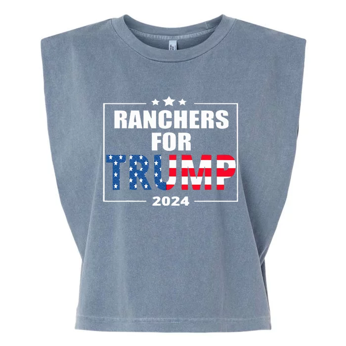 Ranchers For Trump 2024 Cattlemen Garment-Dyed Women's Muscle Tee