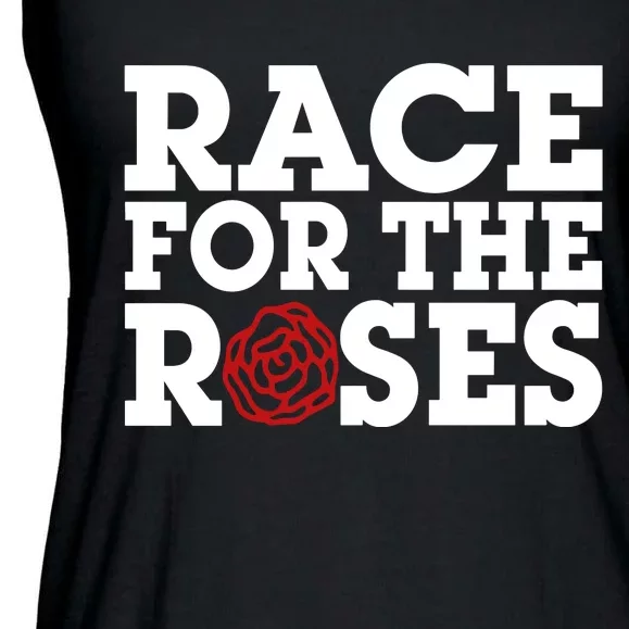 Race For The Roses Ladies Essential Flowy Tank