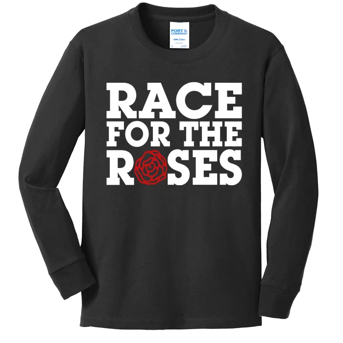 Race For The Roses Kids Long Sleeve Shirt