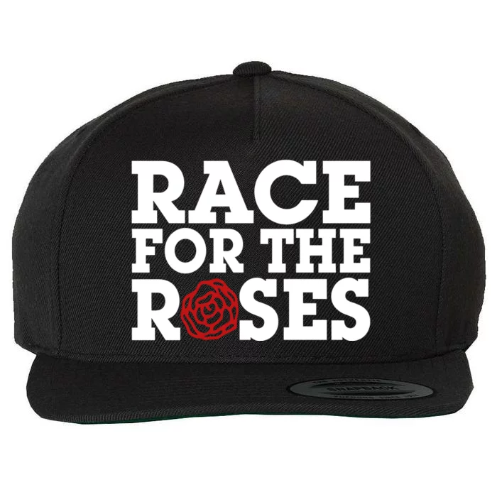 Race For The Roses Wool Snapback Cap